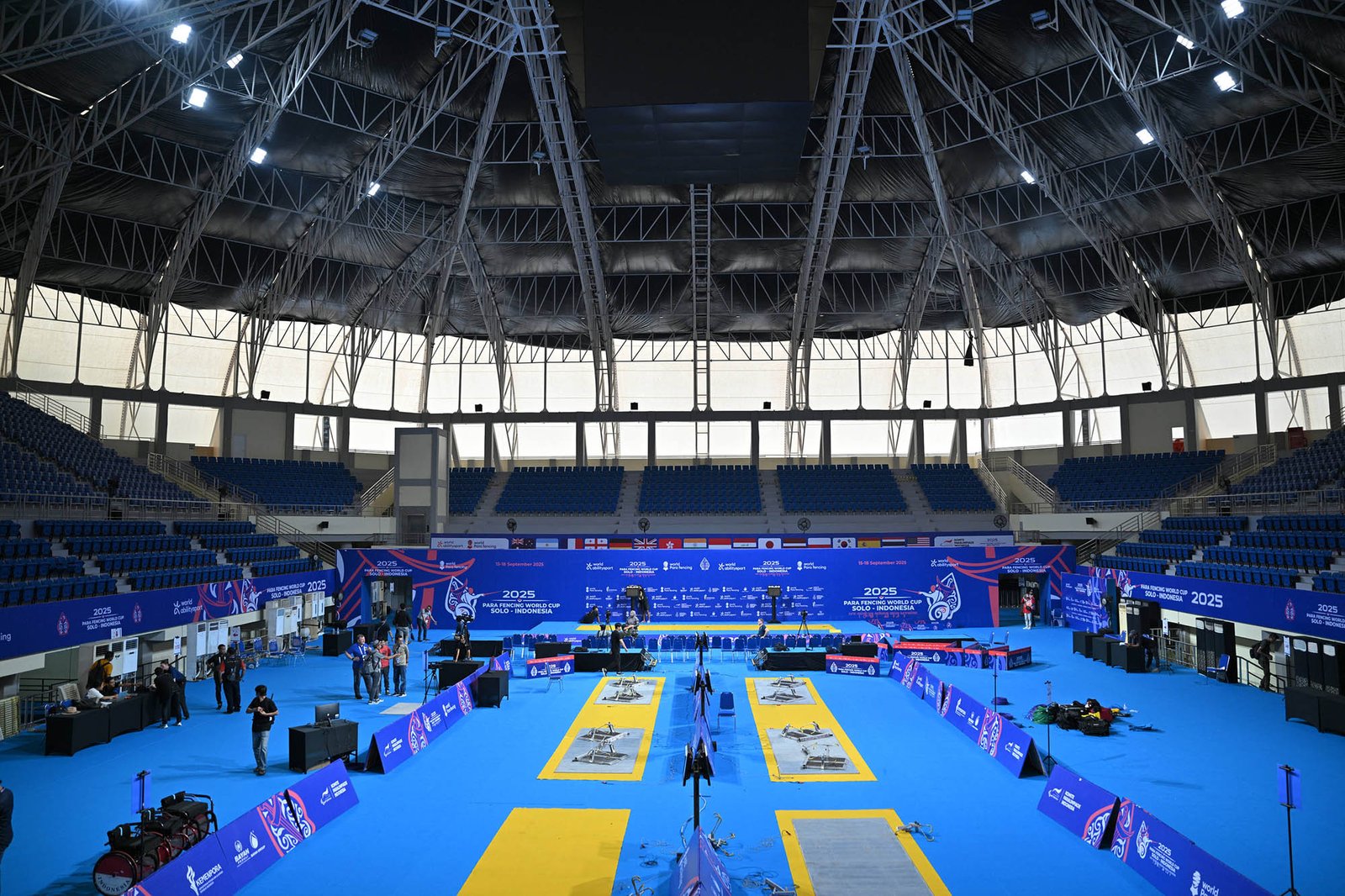 Venue pertandingan kejuaraan Para Fencing World Cup 2025 di GOR Indoor Manahan, Solo, Jawa Tengah, 15-18 September 2025