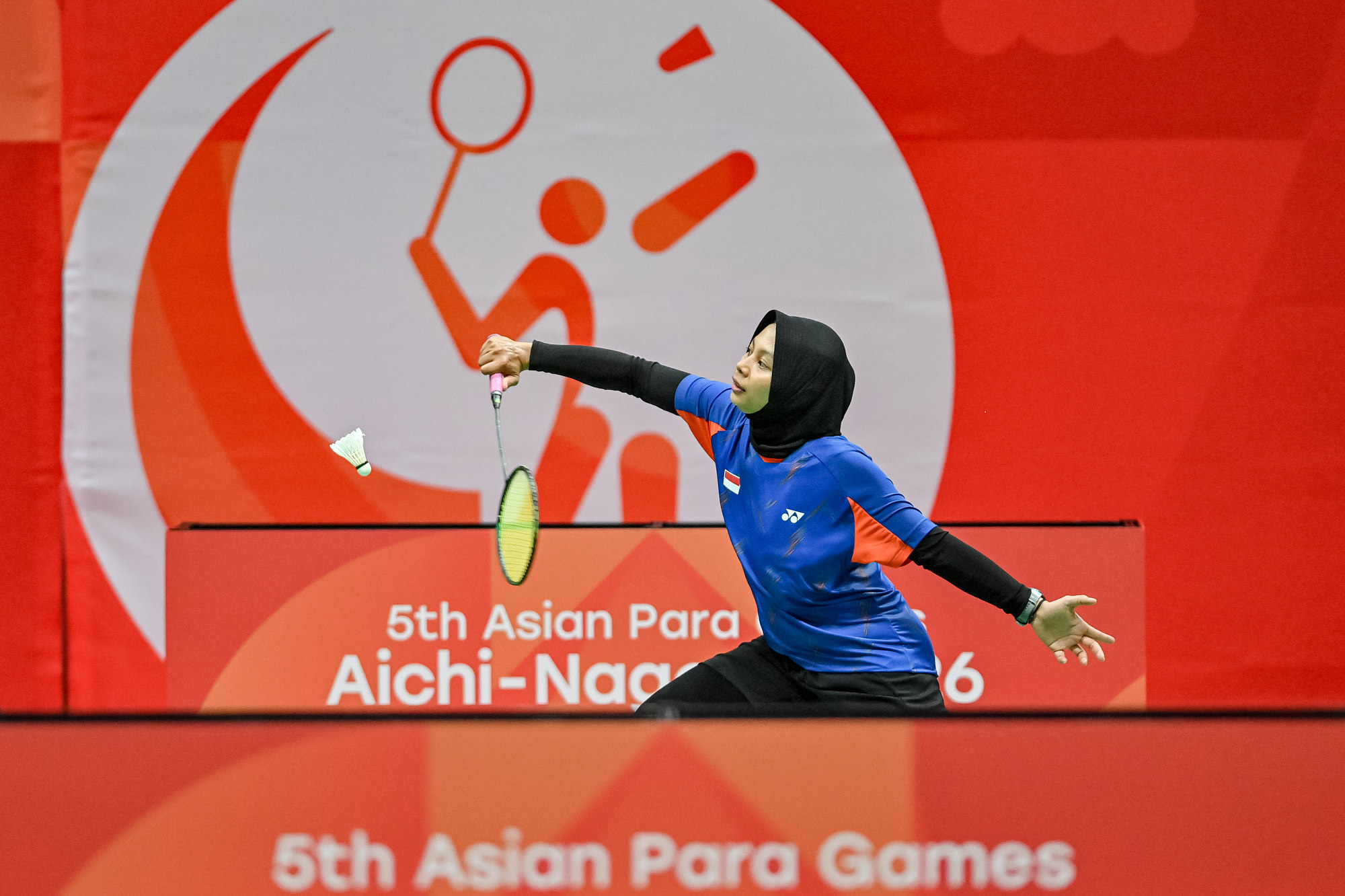 Atlet Para Bulu Tangkis Indonesia Qonitah Ikhtiar Syakuroh  mengikuti latihan resmi Asian Para Games 2026 di Municipial Gymnasium, Ichinomiya, Nagoya, Jepang, Rabu (14/10/2026). Para Bulu Tangkis diikuti 15 atlet yang akan bertanding dalam 6 kategori dan 12 nomor pada 16 hingga 23 Oktober mendatang. NPC INDONESIA/Mohammad Ayudha